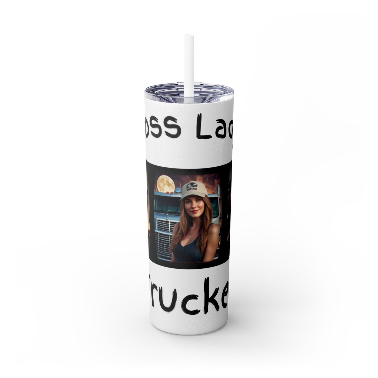 Boss Lady Trucker Tumbler with Straw, 20oz