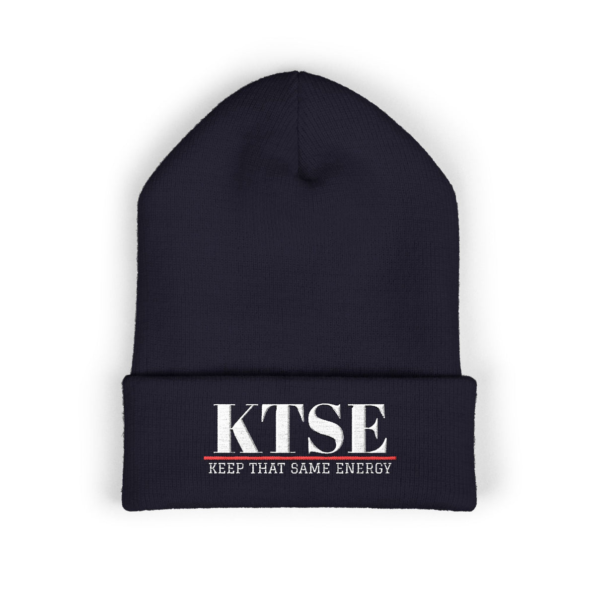 KTSE Embroidered Cuffed Beanie — Keep That Same Energy
