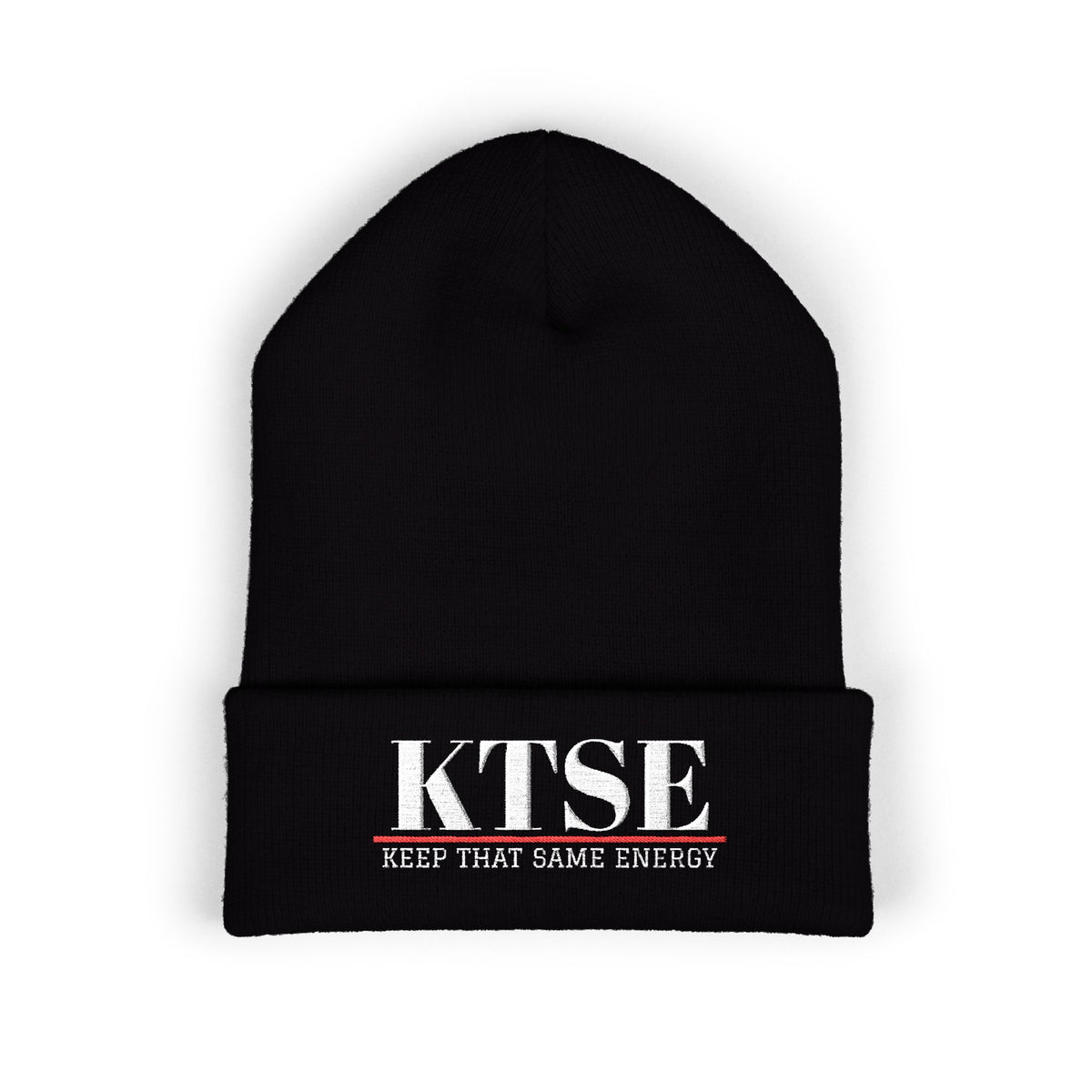 KTSE Embroidered Cuffed Beanie — Keep That Same Energy