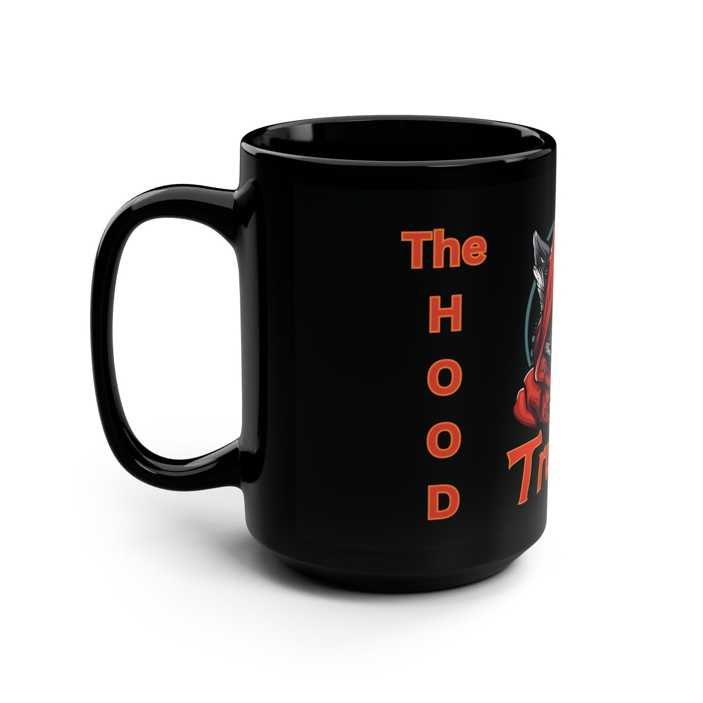 Cool Trucker Mug, The Hood Trucker Coffee Cup, Gift for Truck Drivers, Funny Travel Mug, 15 oz Black Ceramic